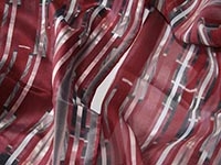 London bus, Oxford Street - fabric - silk, single georgette & light crepe de chine