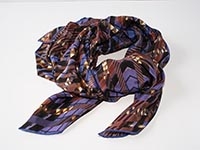 New York Skyscrapers - silk scarf, single georgette & light crepe de chine, square