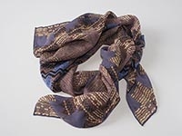 New York Skyscrapers (Aztec) - silk scarf, single georgette & light crepe de chine, square