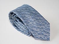 London, Canary Wharf - blue - woven silk tie
