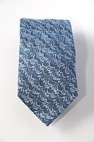 London, Canary Wharf - blue - woven silk tie (pattern detail) 8cm at widest point