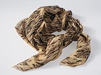 Gold Water - silk scarf, single georgette & light crepe de chine, square