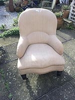 Chair - Victorian Spoon Back Easy Chair - large - before