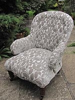 Chair - Victorian Spoon Back Easy Chair - large - front