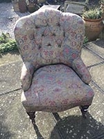 Chair - Victorian Spoon Back Easy Chair - small - before