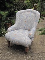 Chair - Victorian Spoon Back Easy Chair - small - front