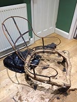 Chair - Victorian Spoon Back Easy chair - metal frame