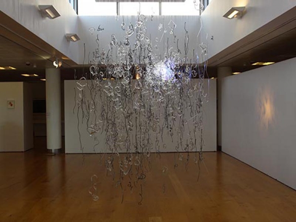 Cloud - installation - collaboration with Jon Lewis - forged mild steel and glass
