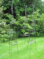 Curls and Swirls 3x Mild steel plant obelisks 210cmx50cm 8mm steel - 220x50cm 10mm steel Curls and Swirls 3x Mild steel plant obelisks 210cmx50cm 8mm steel - 220x50cm 10mm steel