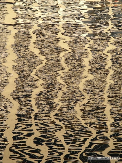 Water reflections - gold Water reflections - gold