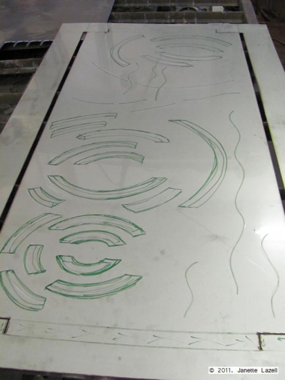 Metal wall hanging planning-water circles-Sandringham Flower Show 2011 Metal wall hanging planning-water circles-Sandringham Flower Show 2011