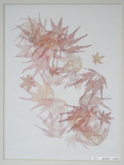 Mixed media-leaf printing 4 Mixed media-leaf printing 4
