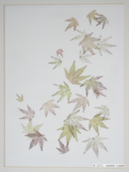 Mixed media-leaf printing 7 Mixed media-leaf printing 7