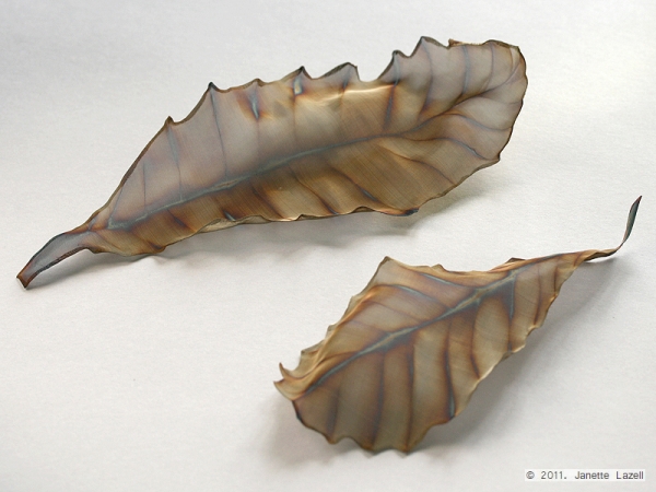 Quercus x hickelii-stainless steel woven wirecloth leaf