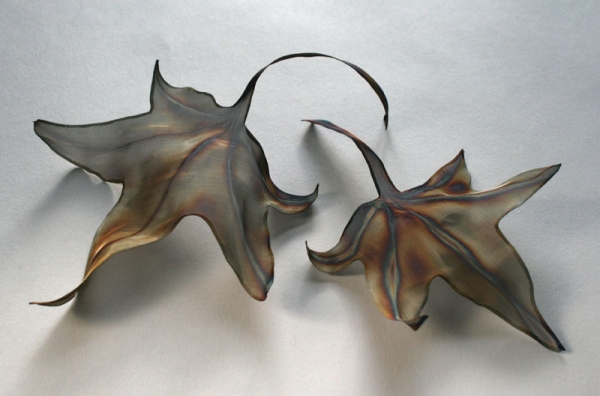 Liquidambar - stainless steel woven wirecloth leaf