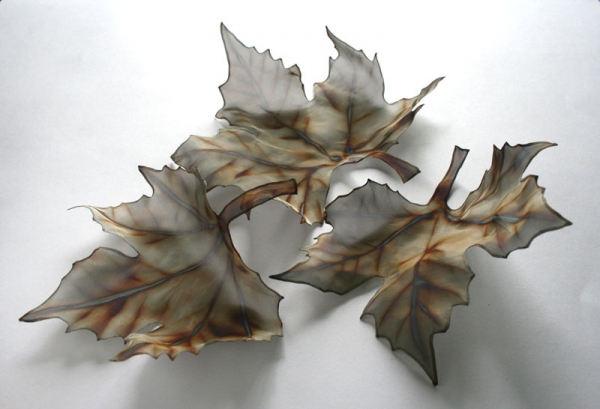 London Plane leaves - stainless steel woven wirecloth London Plane leaves